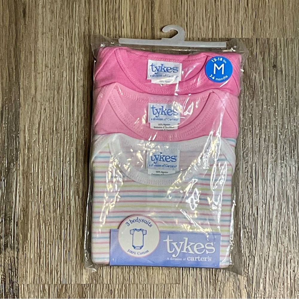 Carter's Tykes 3 Pack‎ Onesies Bodysuits Size 3-6 Months